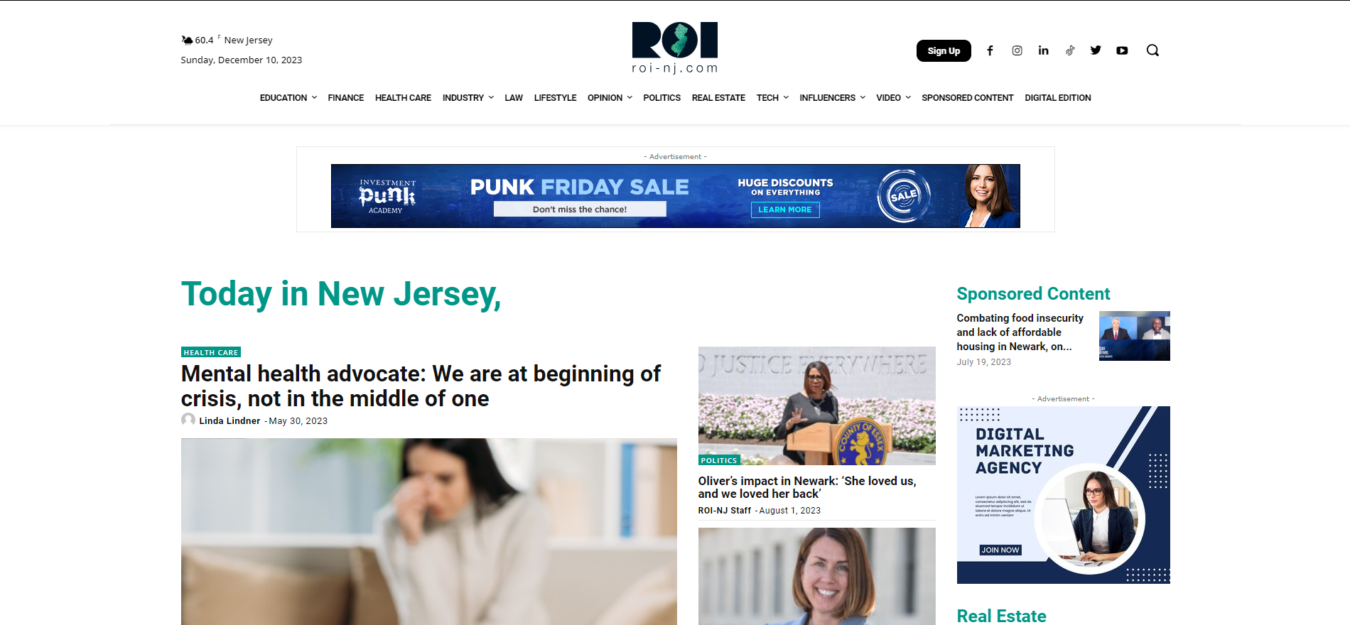 ROI NJ homepage